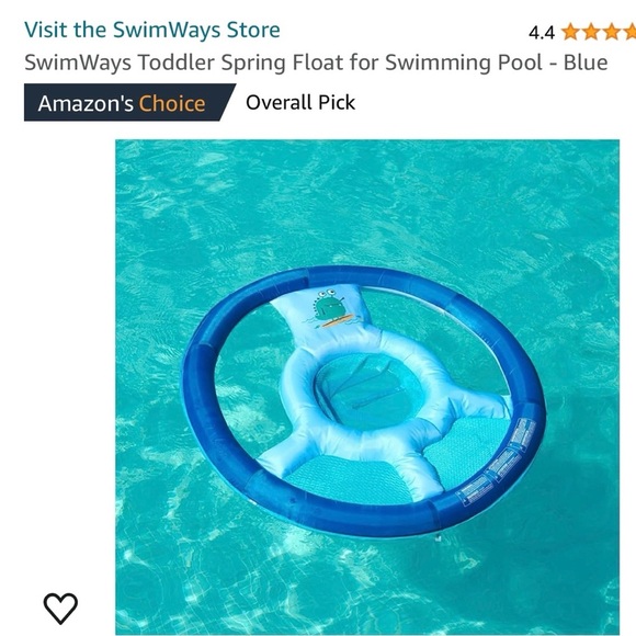 SwimWays Toddler Spring Float for Swimming Pool - Blue - Picture 2 of 5